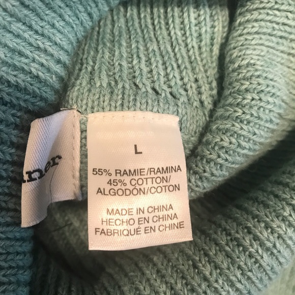 Vintage Alfred Dunner Pale Green Turtle Neck Sweater - Size Large - Picture 10 of 13